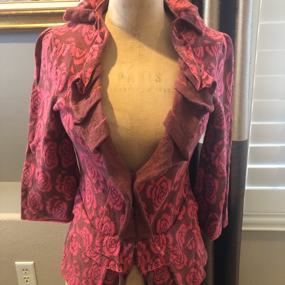 Anthropologie Cotton Knit Sweater Jacket